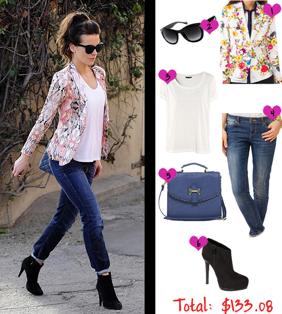 OUTFIT CRUSH: KATE BECKINSALE IN FLORAL BLAZER