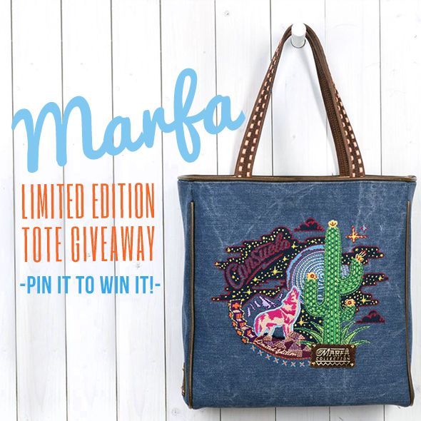 Pin this image to be qualified to win our Marfa Limited Edition Tote! Well annou