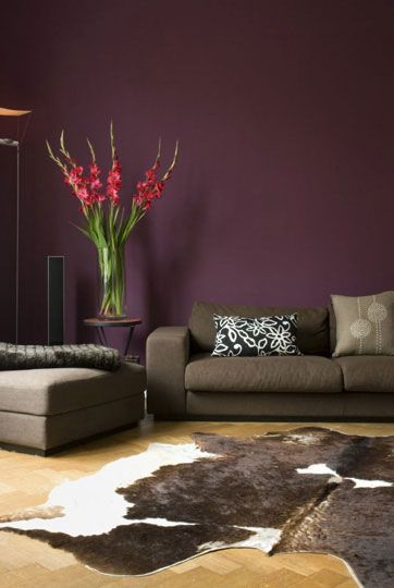 Purple And green Living Room Paint | Purple Living Room Paint Design Ideas | Pho