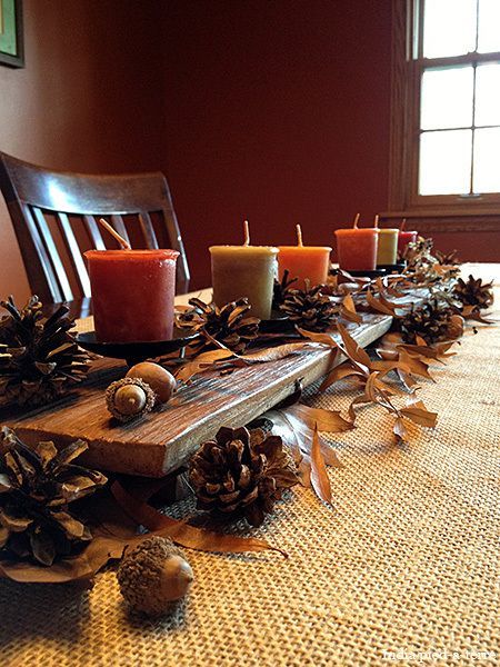 Thanksgiving-Table-Centerpiece.   This is beautiful and easy.