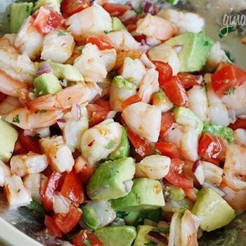 Zesty Lime Shrimp And Avocado Salad  1 lb jumbo cooked shrimp, peeled and devein