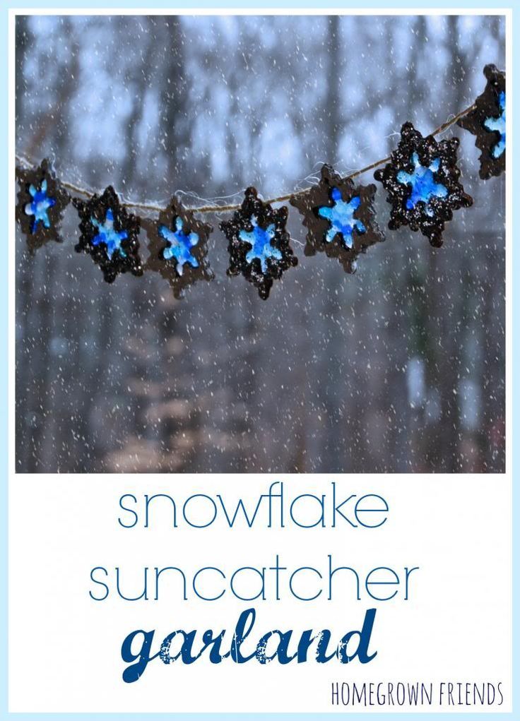 Snowflake Suncatcher Garland -   Christmas Craft Tutorials
