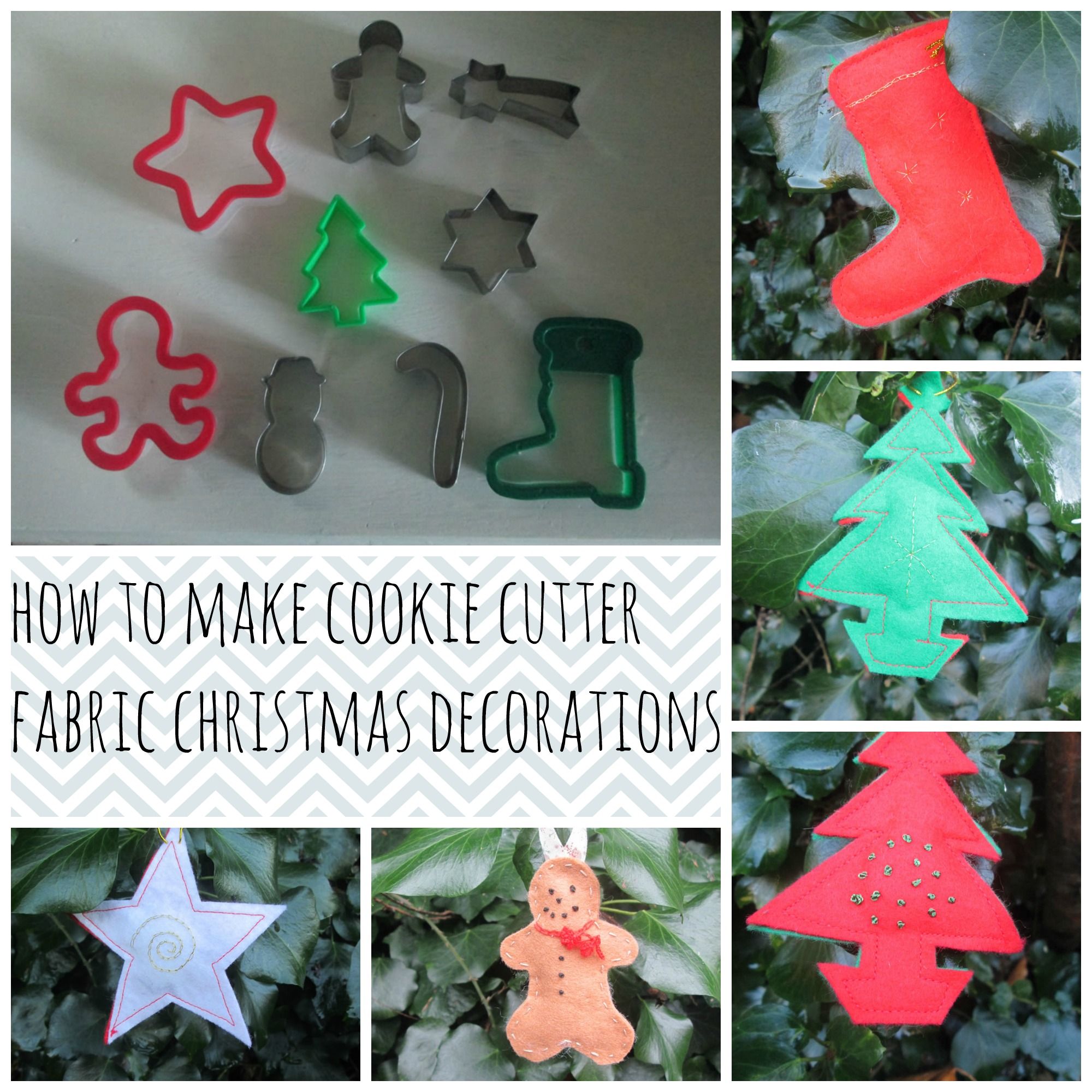 Cookie Cutter Felt Decorations -   Christmas Craft Tutorials