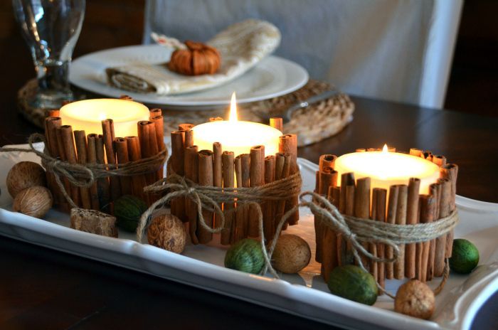 Cinnamon Stick Candles -   Christmas Craft Tutorials