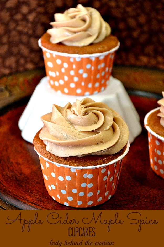 Apple Cider Maple Spice Cupcakes  the only way i would have apple cider @Lindsay