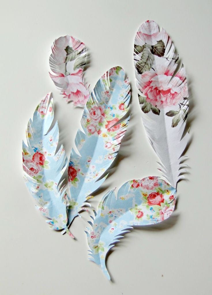 DIY: fun paper idea ! feather decoration