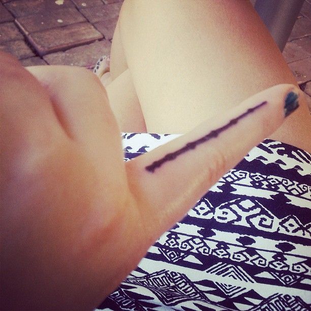 Elder wand tattoo. This is literally the only finger tattoo I would get :) Harry