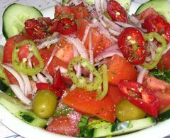 Greek recipe – greek food recipes and cooking – Mixed summer salad –