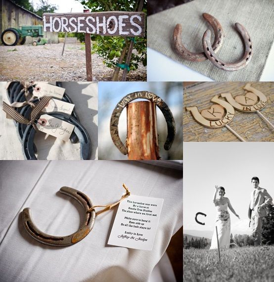 Horseshoe Wedding Ideas from The Wedding Community…It would be cute to somehow