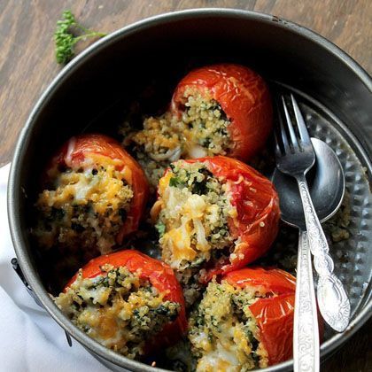 Quinoa & Spinach Stuffed Tomatoes Will definitely have to try to get more veggie