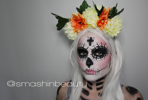 Sexy Sugar Skull Makeup Halloween Makeup Tutorial 2013 Dia De Los Muertos or Day