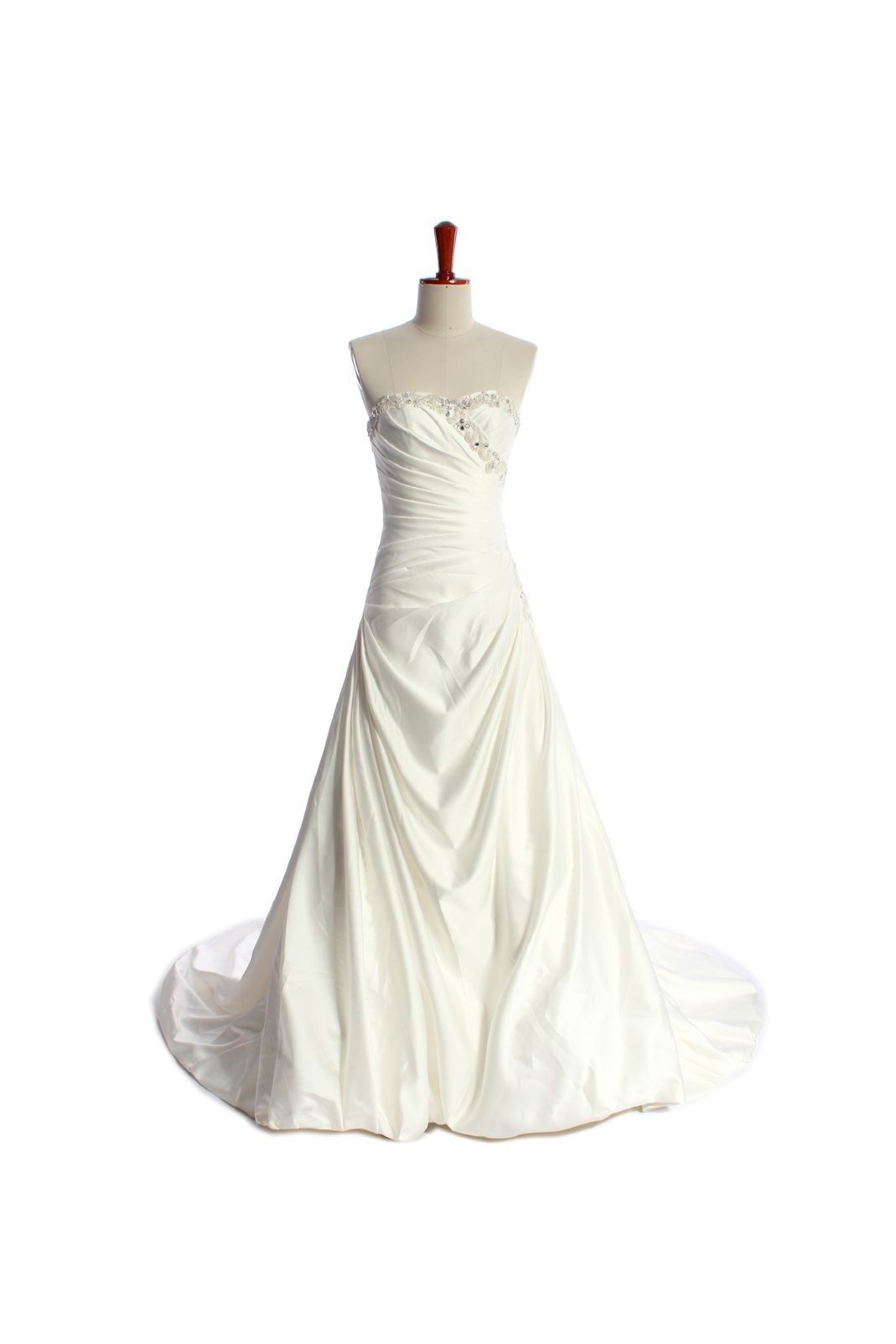 A-line Sweetheart Chapel Train Charming Satin wedding dress