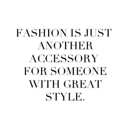 Fashion is just another accessory… Via Another Fashion Book