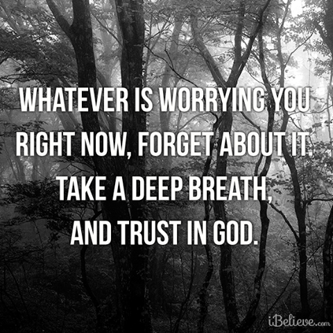 Lay down your burdens.  Rest in God. #Trust #Worry