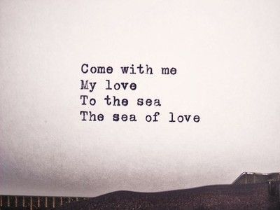 Love and the sea in one small quote – perfect