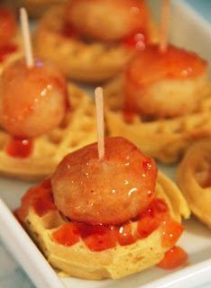 Mini Chicken and Waffles Appetizers