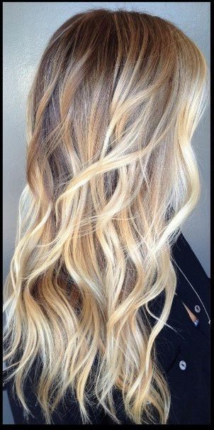 This gorgeous mix of blonde highlights placed throughout a natural and soft brun