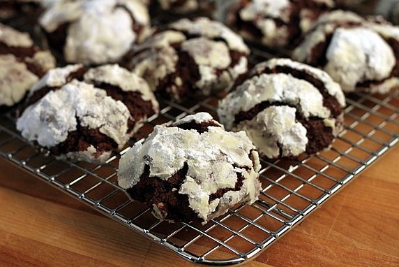 Triple Chocolate Crinkle Cookies