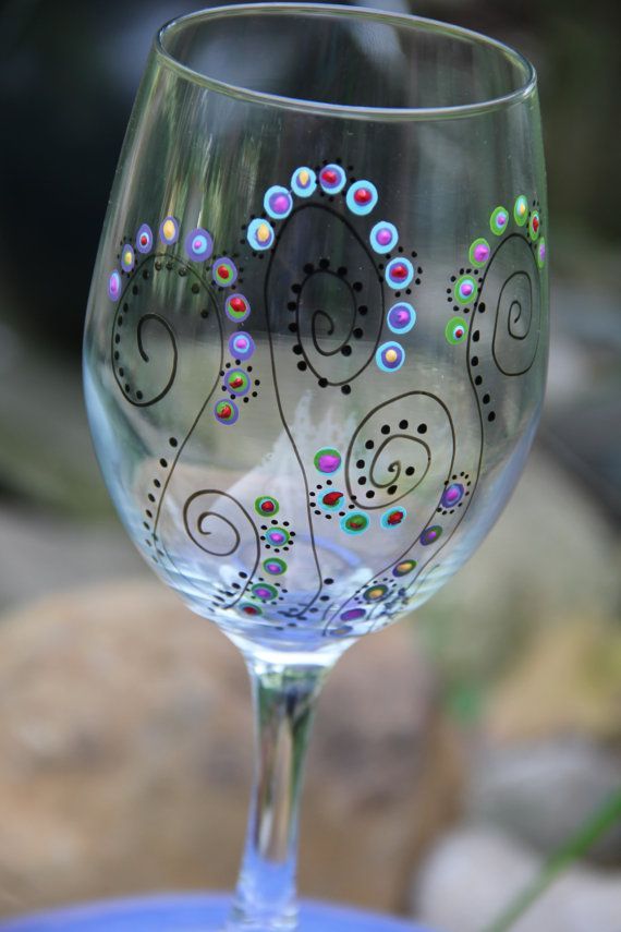 Wine Glasses – Hand Painted
