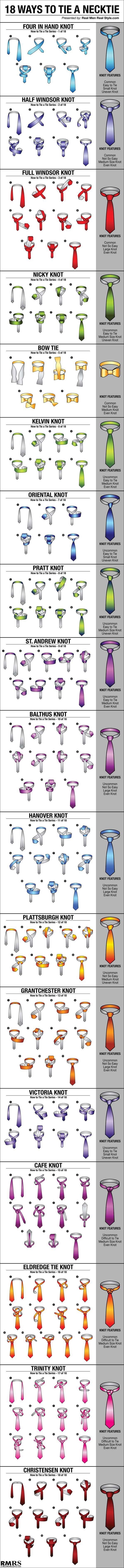 18 Ways to Tie a Necktie.