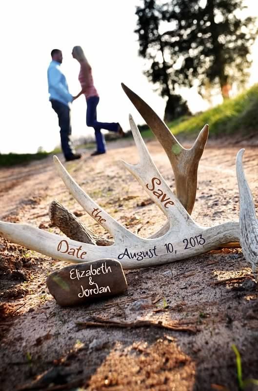 A.S.W. Engagements Save the Date Hunting Themed Amber S. Wallace Photography