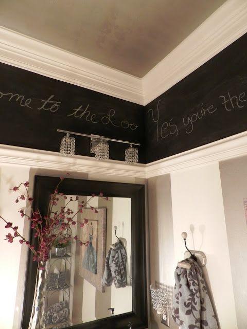 A Stylish Interior: Powder Room with Chalkboard Paint