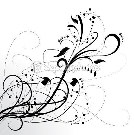 abstract tattoos | Abstract floral background, element for design.  Stock Vector