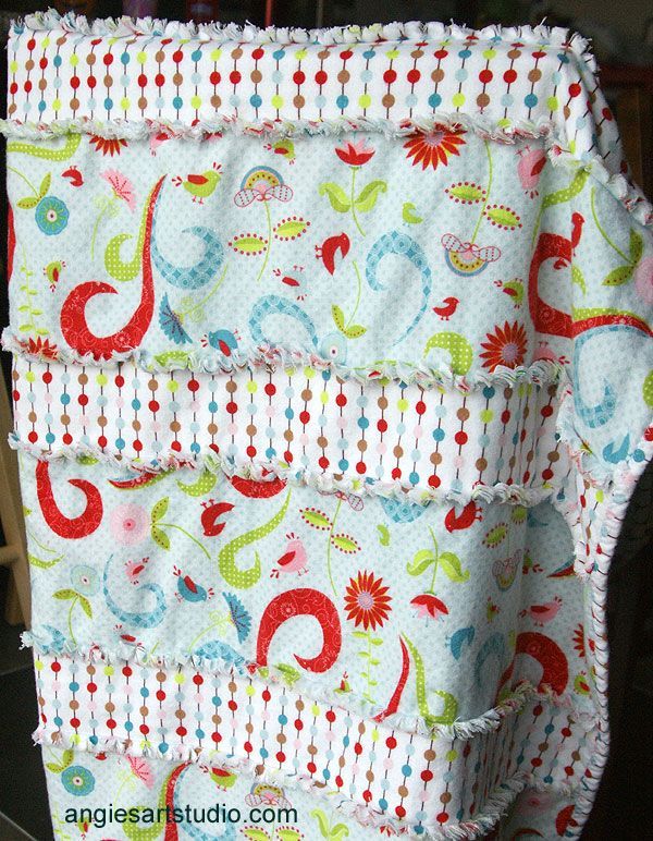 An Easy and Simple Way to Make a Baby Rag Blanket | Angies Art Studio
