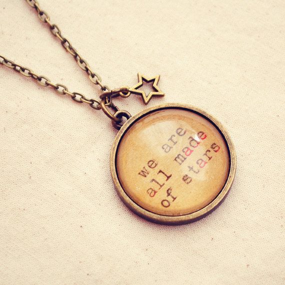 Antique Bronze “We are all Made of Stars” Necklace