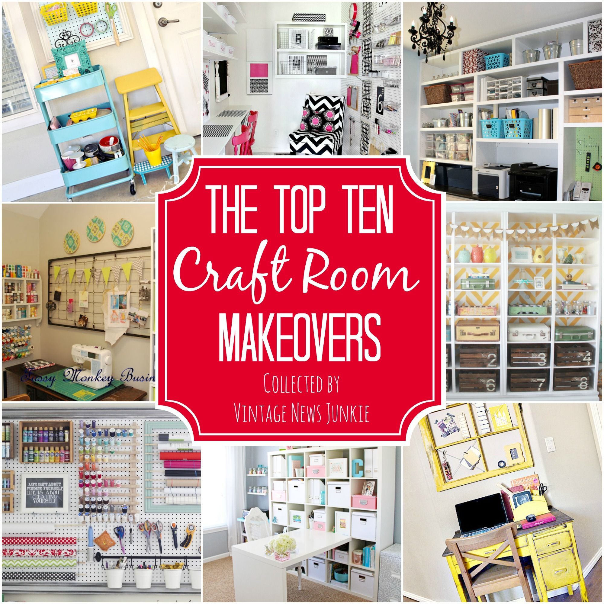 Awesome Inspiration & Organization Ideas for a Craft Room #organization #craftro