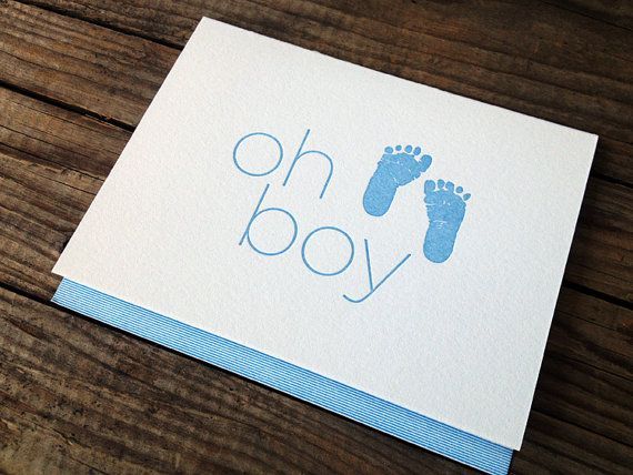 Baby Boy Letterpress Card
