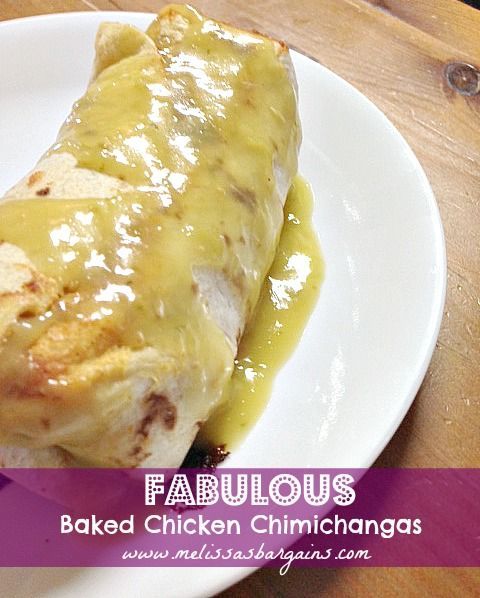 Baked Chicken Chimichangas from Melissas Bargains – super easy because you make