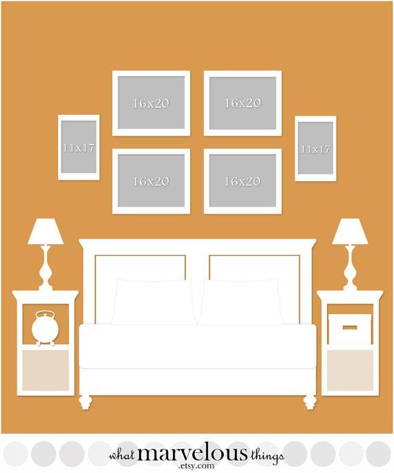 Bedroom Wall Display Template – This is great for anyone who would like to decor