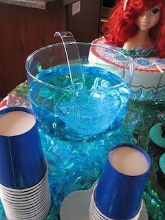 blue sprite – !!!   I mixed 2 liters of Sprite with 2 drops blue food coloring,