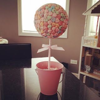 candy hearts centerpiece for As birthday party