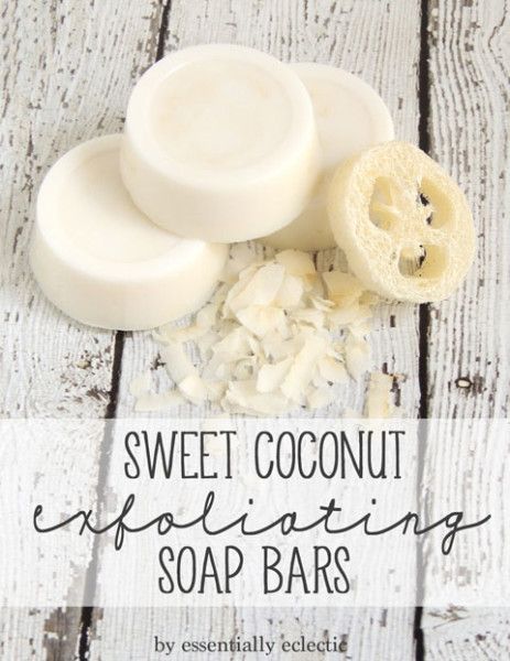 Coconut Loofah Soap by Essentially Eclectic. Easy soap-making tutorial using coc
