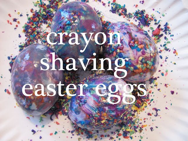 Crayon Shaving Decorated Eggs