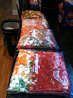Crockpot Freezer Meals. Such a good idea! And I love how there is a grocery list