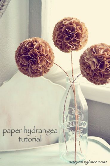 diy paper hydrangea