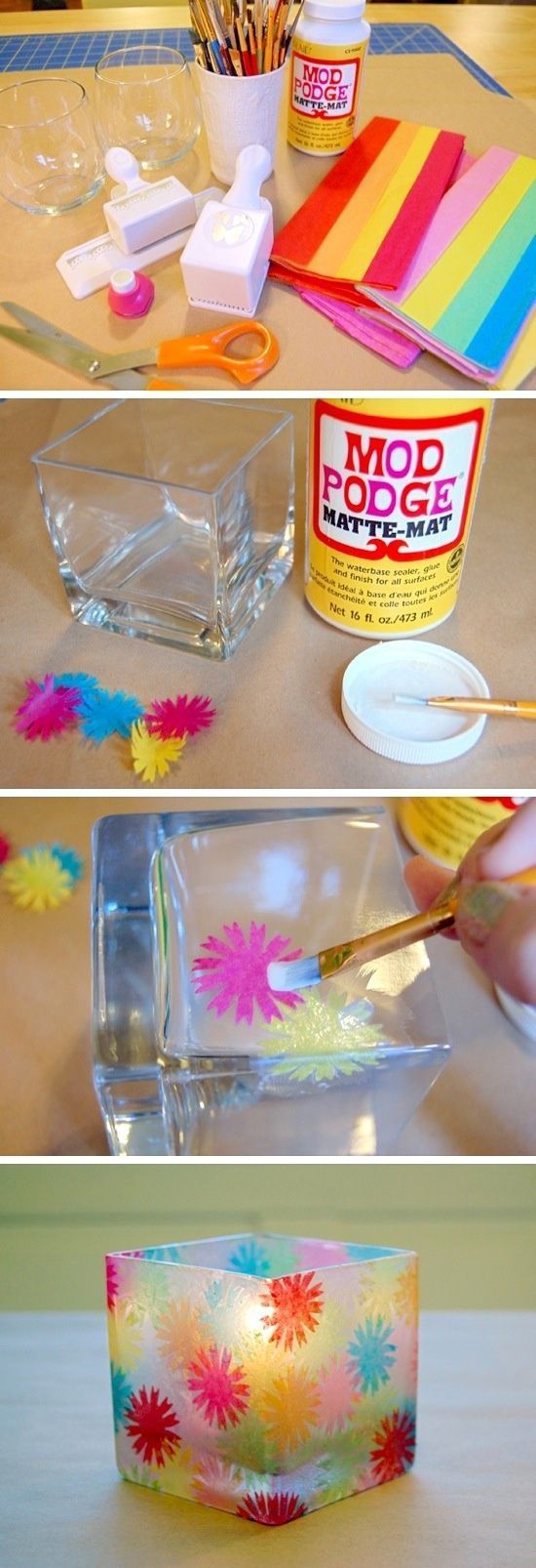DIY Stained Glass Candle Holders – these are so cute!