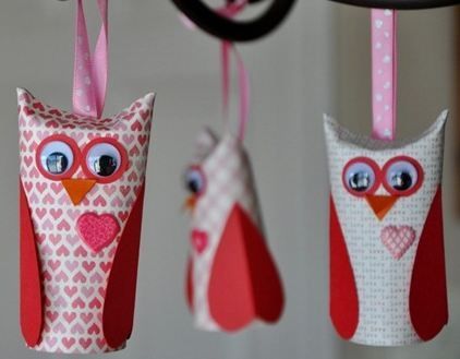 diy valentine craft – cute & easy paper roll owls