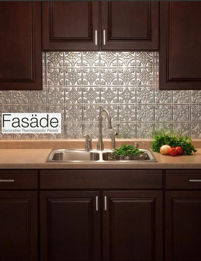 “FASADE” backsplash – quick and easy to install — great for a quick new look t