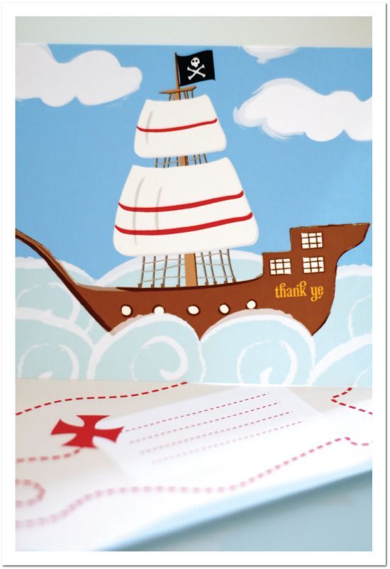 Free pirate party printables- invitations, mini cupcake wrappers/toppers, thank