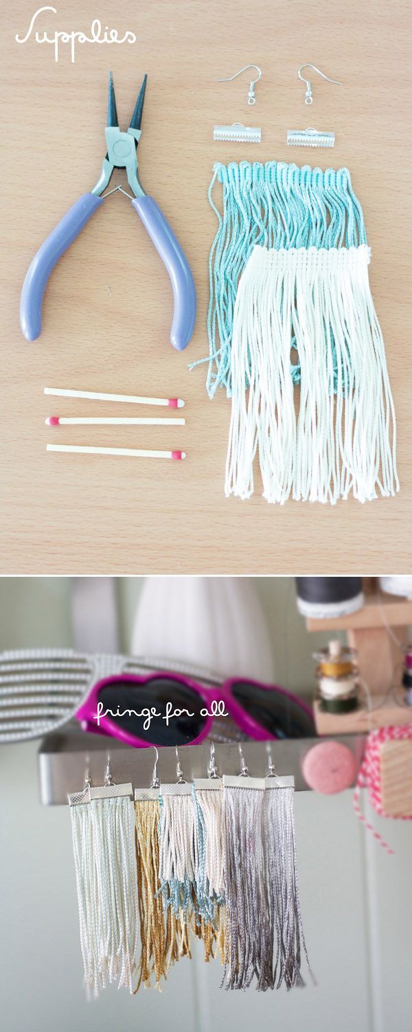 Fringe Earrings | 46 Ideas For DIY Jewelry Youll Actually Want ToWear