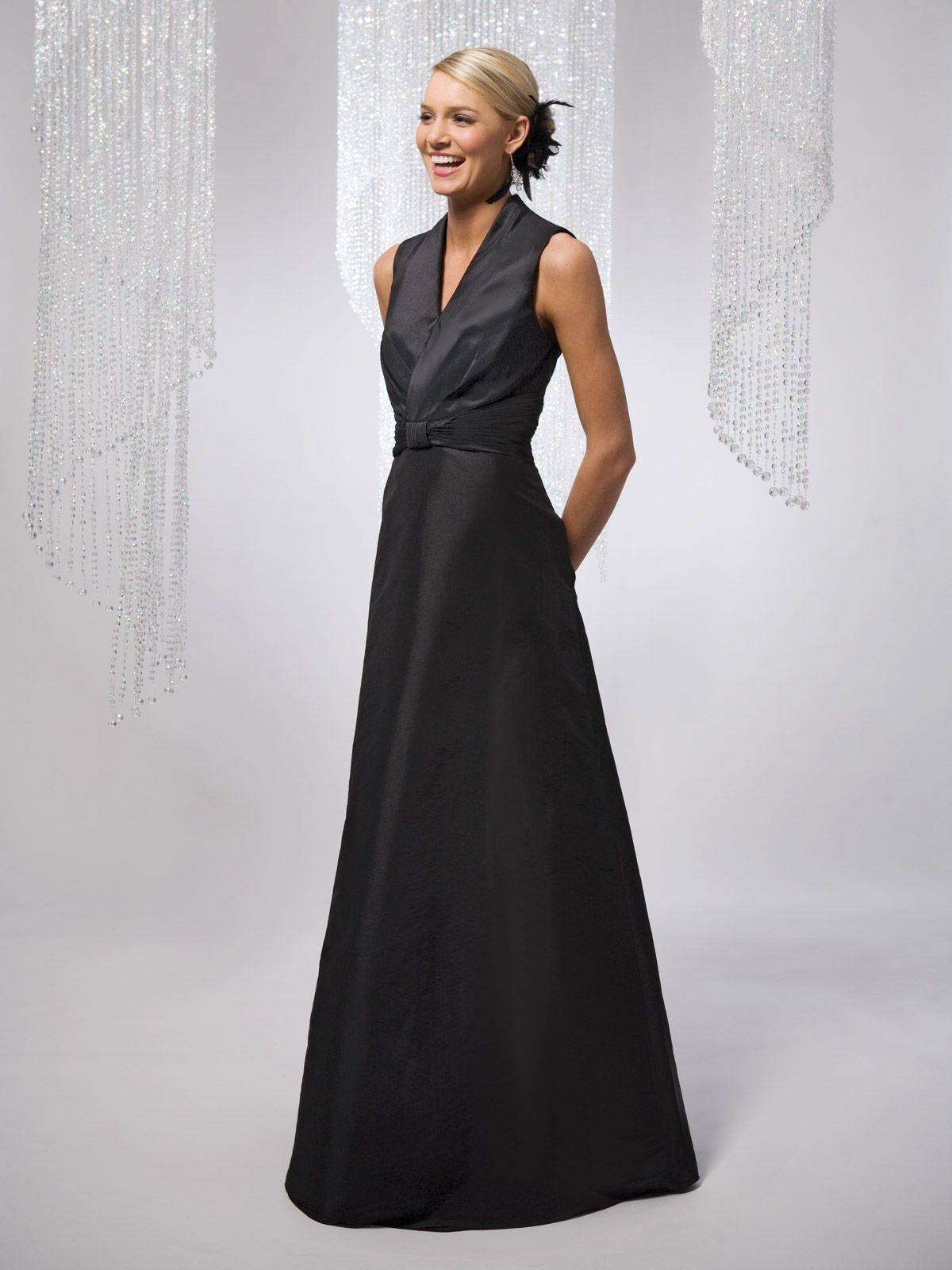 Gorgeous v-neck A-line bridesmaid gowns,$133.80