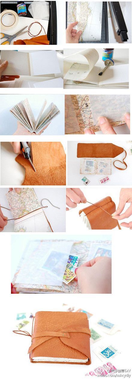 handmade leather-covered book – A little messy but so much appreciated when give