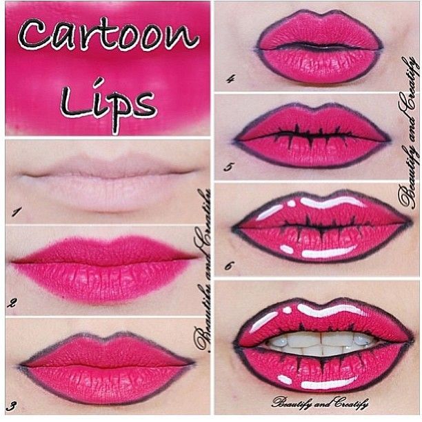 How To: Cartoon Pop Art Lips @Jennifer Milsaps L Milsaps L Milsaps L Milsaps L H