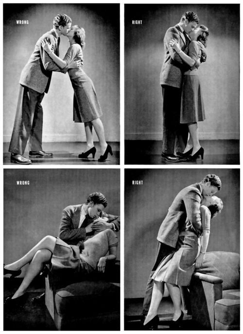 How to kiss properly – 1942 Life Magazine.  I kind of love this. Framing it.