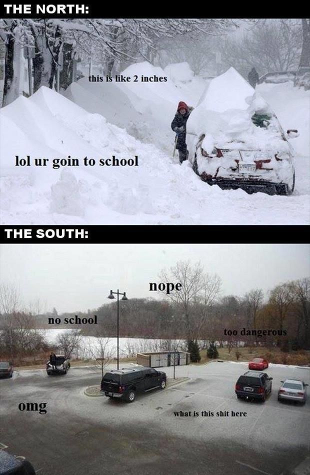I went to the South for vaca during the storm, this is true