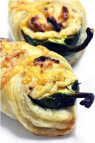 Jalapeno Poppers in a Blanket – jalapenos – 8 oz. light cream cheese – finely sh